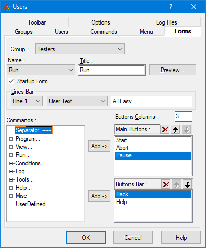 Set forms for groups